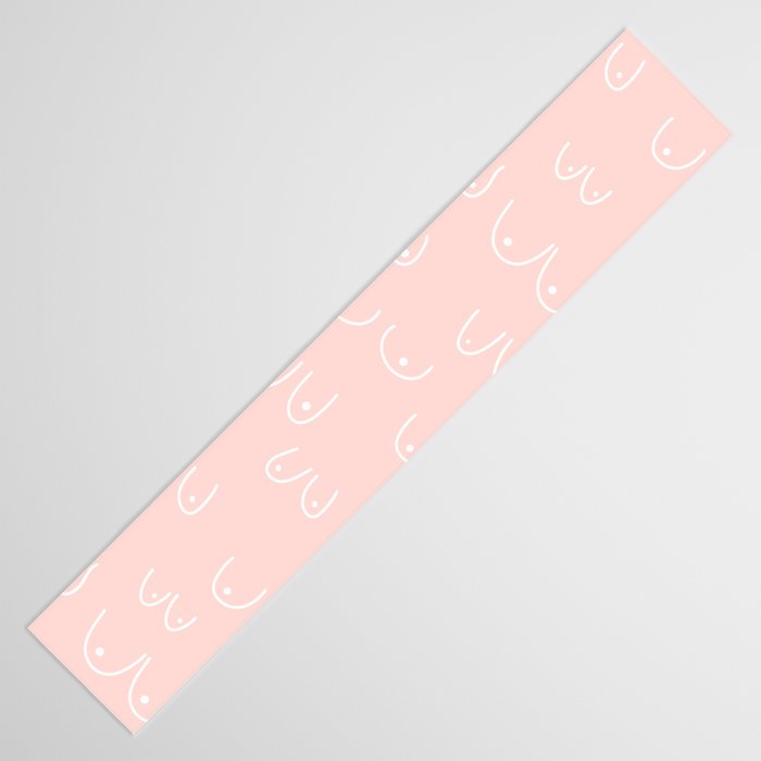 Self Love Boobs Pattern on peach Table Runner Gallery Image 3