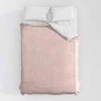 Self Love Boobs Pattern on peach Duvet Cover Gallery Image 6