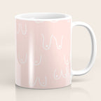 Self Love Boobs Pattern on peach Coffee Mug Gallery Image 1