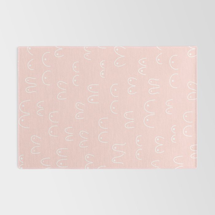 Self Love Boobs Pattern on peach Rug Gallery Image 2