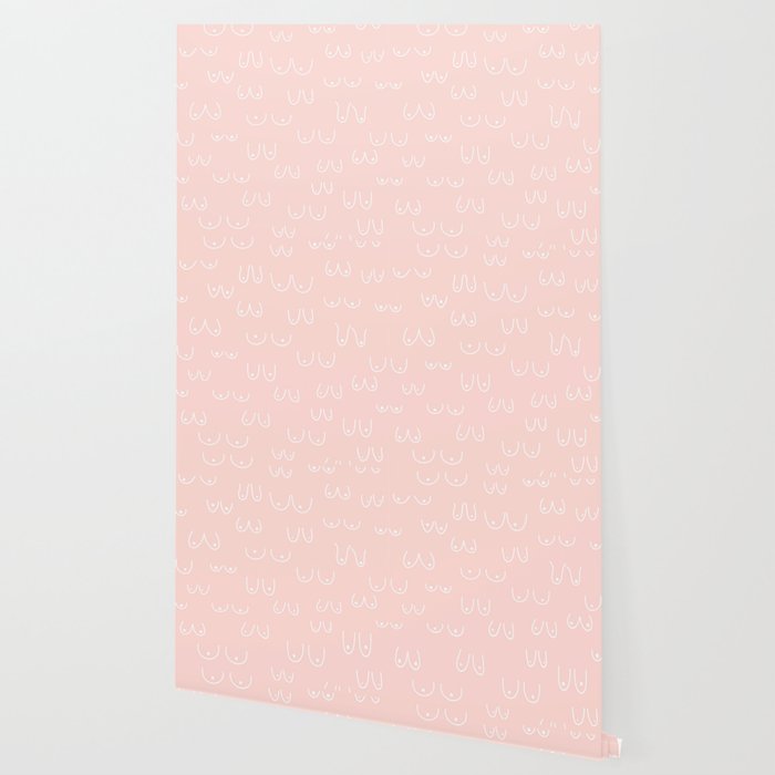 Self Love Boobs Pattern on peach Wallpaper Gallery Image 2