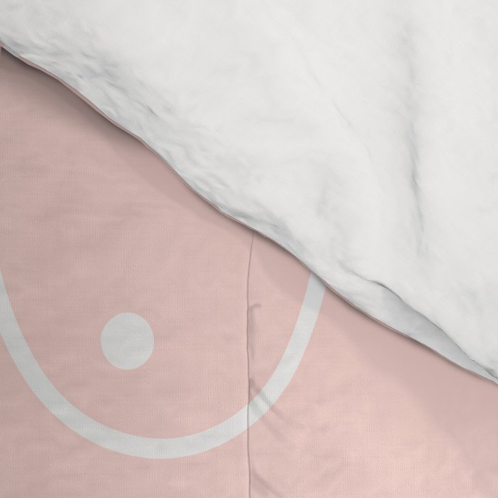 Self Love Boobs Pattern on peach Comforter Gallery Image 4