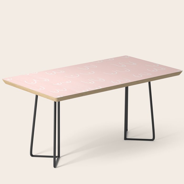 Self Love Boobs Pattern on peach Coffee Table Gallery Image 1