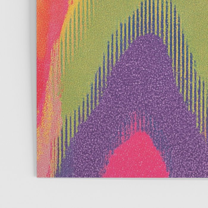 Retro Glitch Wavy Abstract Pattern in Neon Rainbow Poster Gallery Image 3