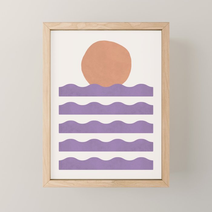 Sunset Wave - Abstract Painting Mini Art Print Gallery Image 1
