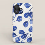 Silver Dollar Eucalyptus - Navy iPhone Case Gallery Image 1