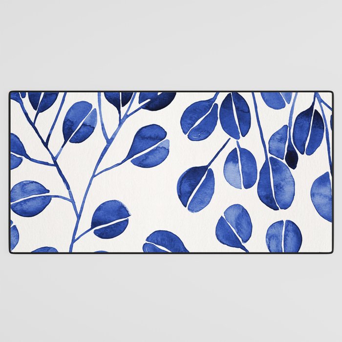 Silver Dollar Eucalyptus - Navy Desk Mat Gallery Image 3