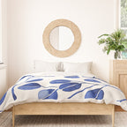 Silver Dollar Eucalyptus - Navy Duvet Cover Gallery Image 3