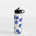 Silver Dollar Eucalyptus - Navy Water Bottle Gallery Image 1