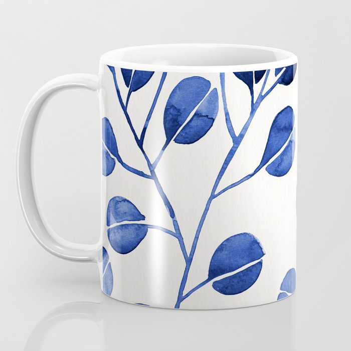 Silver Dollar Eucalyptus - Navy Coffee Mug Gallery Image 3