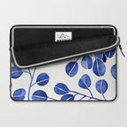 Silver Dollar Eucalyptus - Navy Laptop Sleeve Gallery Image 2