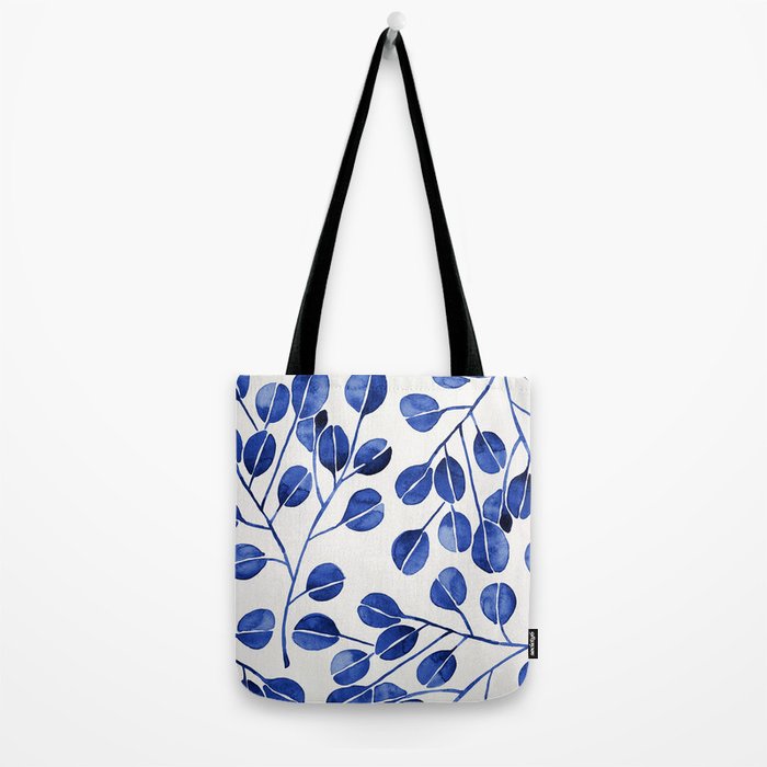 Silver Dollar Eucalyptus - Navy Tote Bag Gallery Image 2