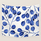 Silver Dollar Eucalyptus - Navy Wall Tapestry Gallery Image 4