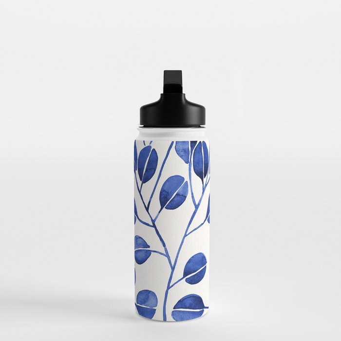 Silver Dollar Eucalyptus - Navy Water Bottle Gallery Image 3