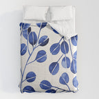 Silver Dollar Eucalyptus - Navy Comforter Gallery Image 6