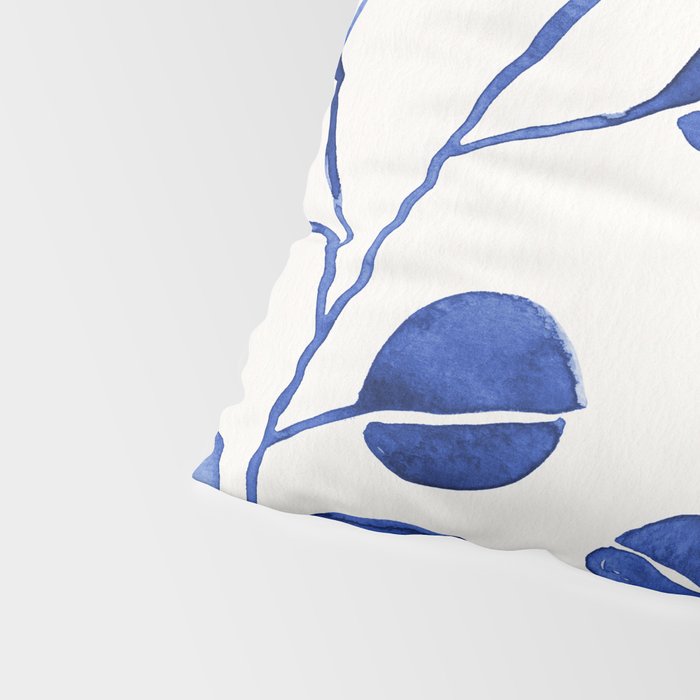 Silver Dollar Eucalyptus - Navy Pillow Sham Gallery Image 4