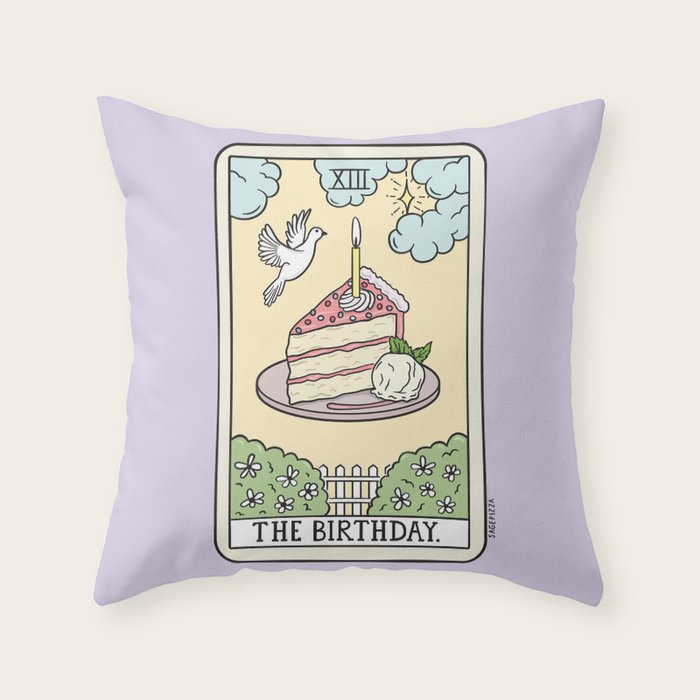 BIRTHDAY READING Throw Pillow Gallery Image 6