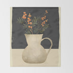 Flowers In A Vase 23 Throw Blanket Gallery Image 2