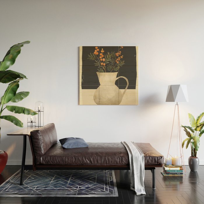 Flowers In A Vase 23 Wood Wall Art Gallery Image 2