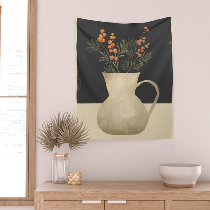 Flowers In A Vase 23 Wall Tapestry Gallery Image 2