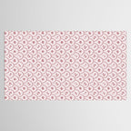 Rustic scallop floral block print - dusty rose pink pattern Tablecloth Gallery Image 2