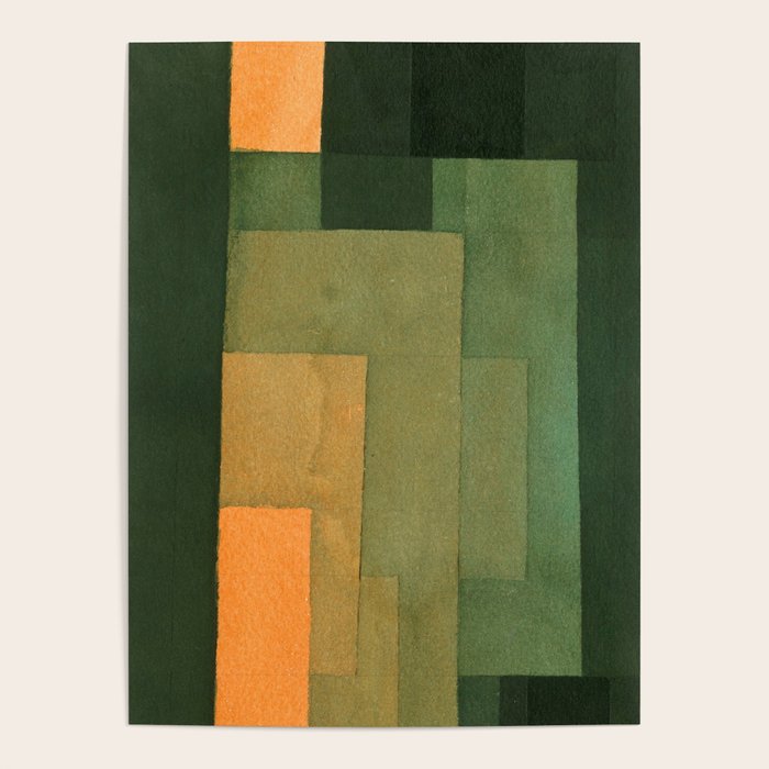 Paul Klee "Tower in Orange and Green 1922" Poster Gallery Image 1