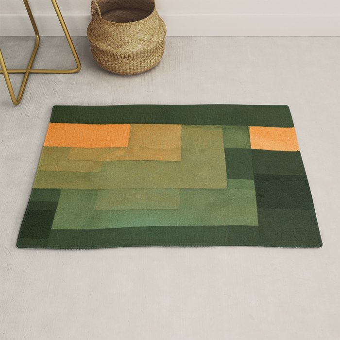 Paul Klee "Tower in Orange and Green 1922" Rug Gallery Image 1