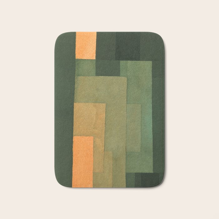 Paul Klee "Tower in Orange and Green 1922" Bath Mat Gallery Image 1