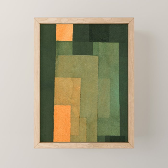 Paul Klee "Tower in Orange and Green 1922" Mini Art Print Gallery Image 1
