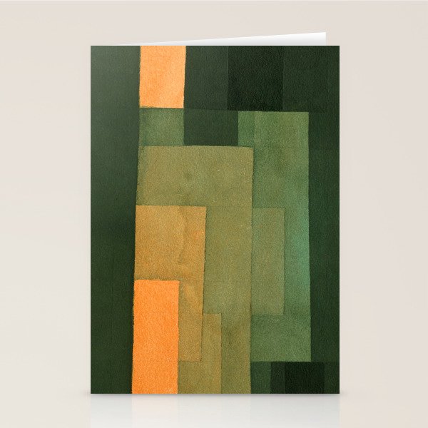 Paul Klee "Tower in Orange and Green 1922" Stationery Card Gallery Image 1