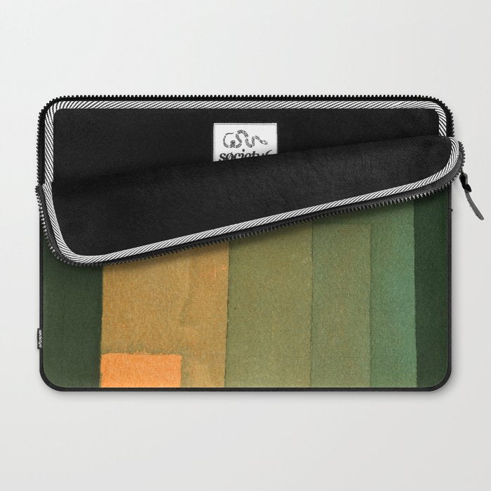 Paul Klee "Tower in Orange and Green 1922" Laptop Sleeve Gallery Image 2