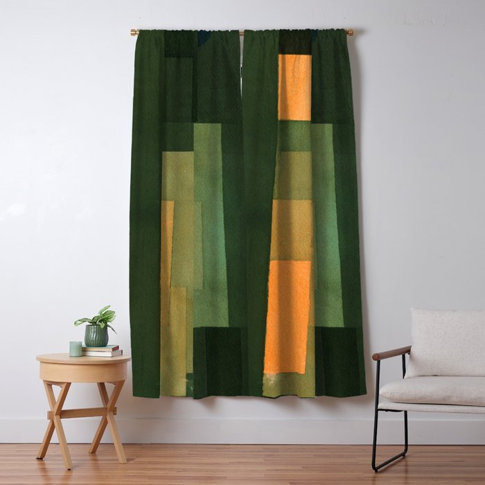 Paul Klee "Tower in Orange and Green 1922" Window Curtain Gallery Image 1