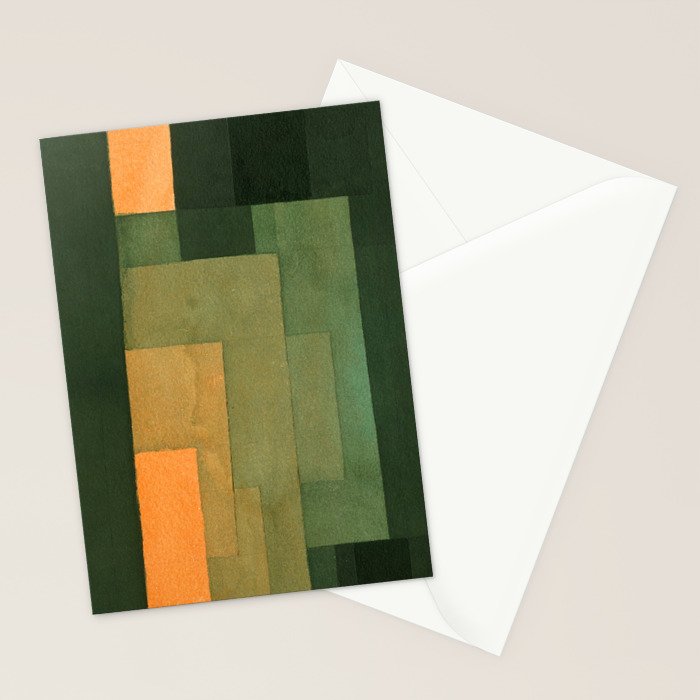 Paul Klee "Tower in Orange and Green 1922" Stationery Card Gallery Image 2