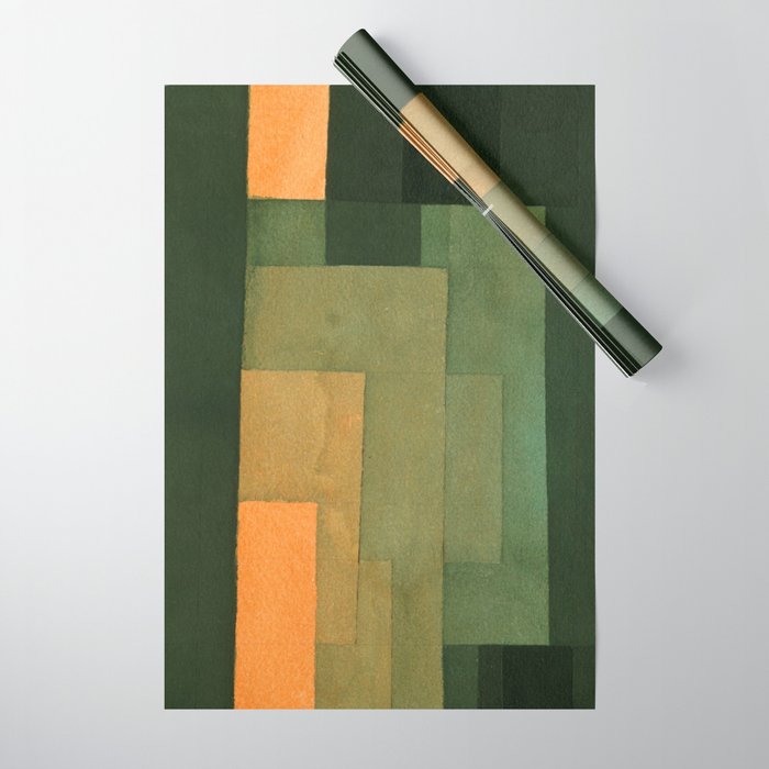 Paul Klee "Tower in Orange and Green 1922" Wrapping Paper Gallery Image 1