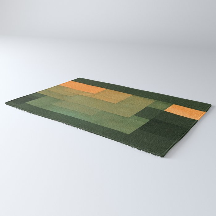 Paul Klee "Tower in Orange and Green 1922" Rug Gallery Image 3