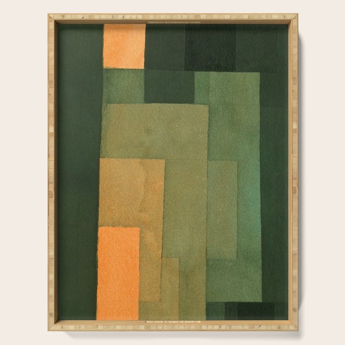 Paul Klee "Tower in Orange and Green 1922" Serving Tray Gallery Image 1