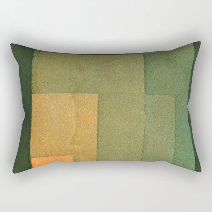 Paul Klee "Tower in Orange and Green 1922" Rectangular Pillow Gallery Image 1