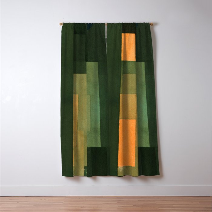 Paul Klee "Tower in Orange and Green 1922" Window Curtain Gallery Image 3