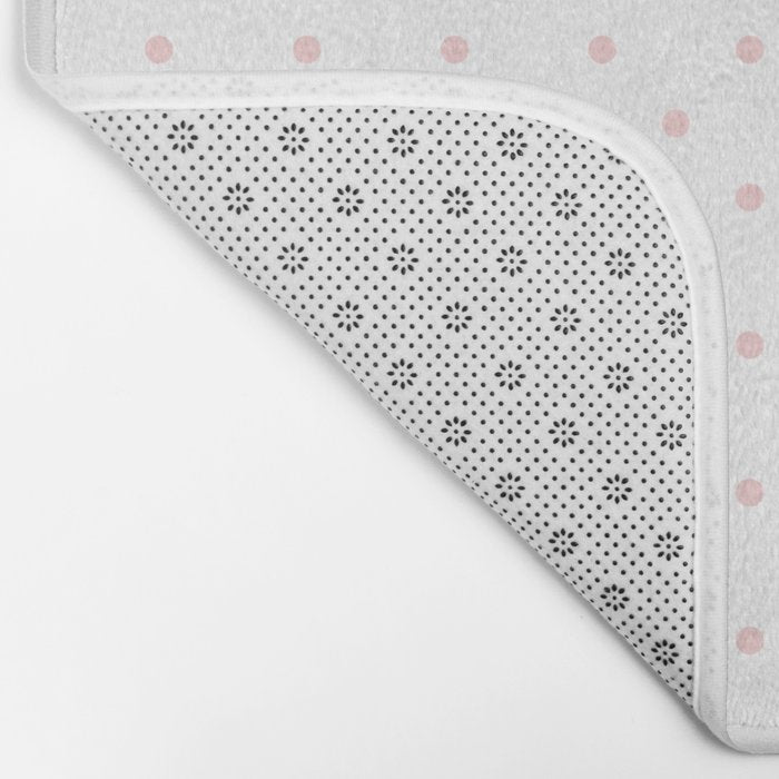 Small Pastel Pink Polka dots Background Bath Mat Gallery Image 2