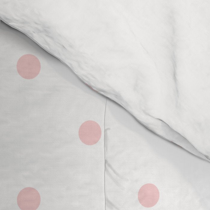 Small Pastel Pink Polka dots Background Comforter Gallery Image 4
