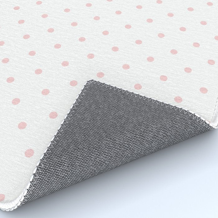 Small Pastel Pink Polka dots Background Rug Gallery Image 4