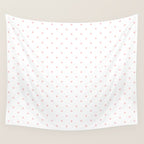 Small Pastel Pink Polka dots Background Wall Tapestry Gallery Image 4