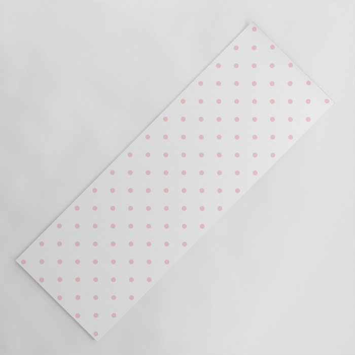 Small Pastel Pink Polka dots Background Yoga Mat Gallery Image 1