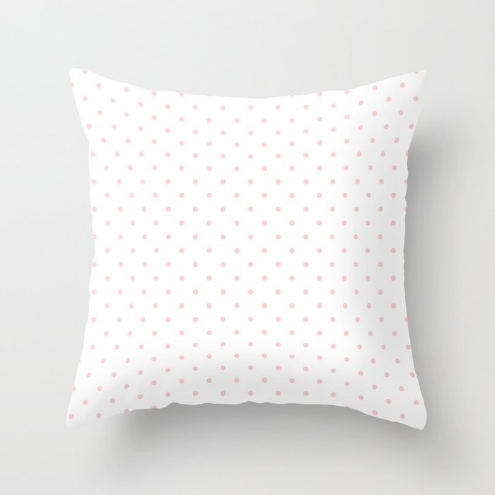 Small Pastel Pink Polka dots Background Throw Pillow Gallery Image 6