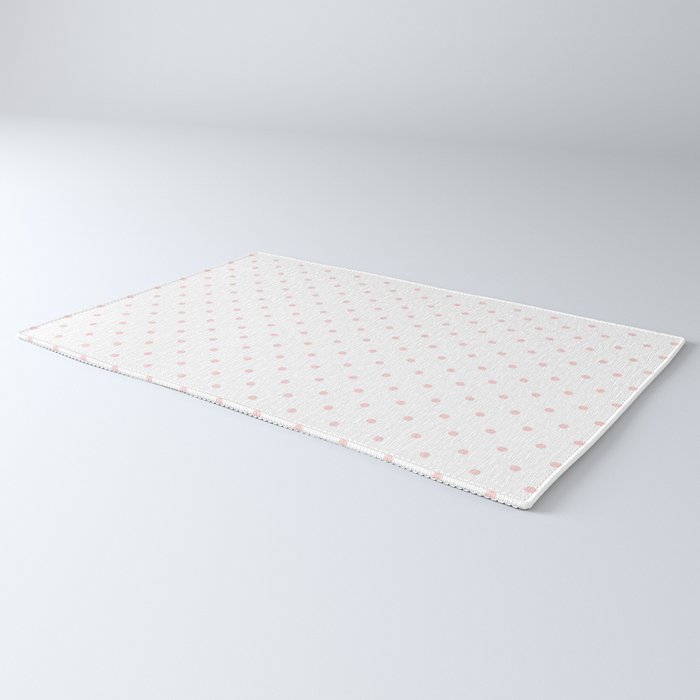Small Pastel Pink Polka dots Background Rug Gallery Image 3