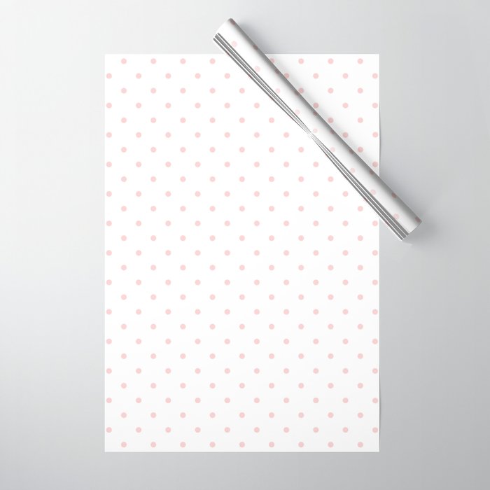 Small Pastel Pink Polka dots Background Wrapping Paper Gallery Image 1