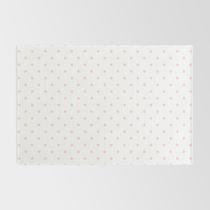 Small Pastel Pink Polka dots Background Rug Gallery Image 2