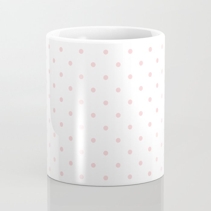 Small Pastel Pink Polka dots Background Coffee Mug Gallery Image 4