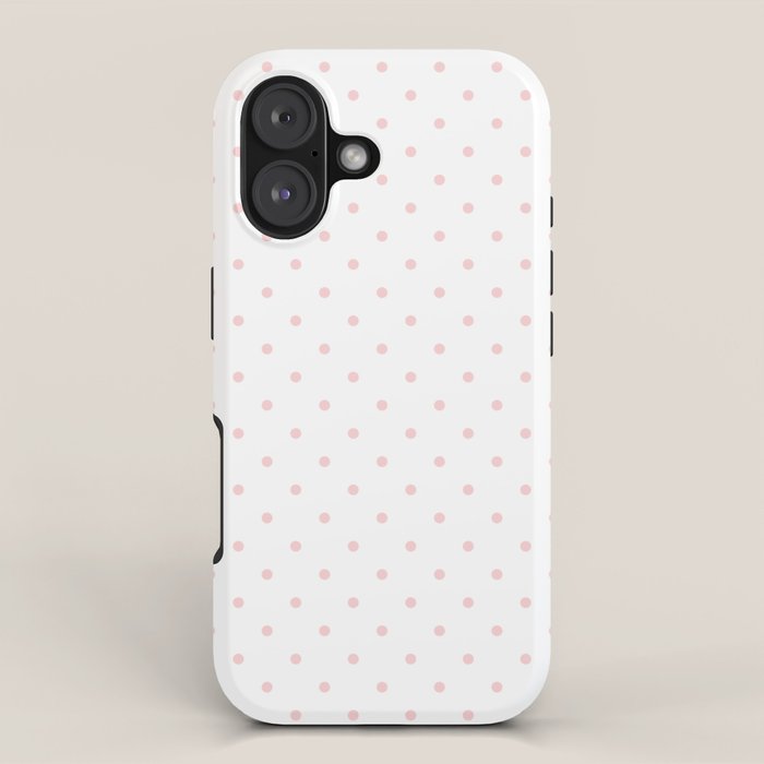 Small Pastel Pink Polka dots Background iPhone Case Gallery Image 1