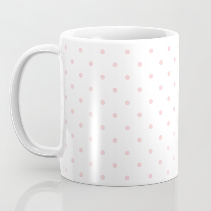 Small Pastel Pink Polka dots Background Coffee Mug Gallery Image 3